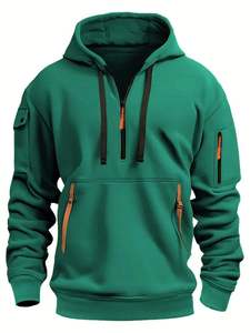 <b>Quarter</b> <b>Zip</b> Up Unisex Hoodies Premium Quality Cotton <b>Fleece</b> Made <b>Men</b> Hoodie in High Quality <b>Fleece</b> - Product Image 2