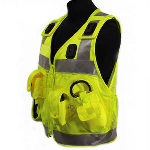 Chaleco reflectante de alta visibilidad de seguridad multifuncional con cremallera frontal, chalecos de seguridad a precio barato, Chaleco de ropa de trabajo Hi Viz - Product Image 4