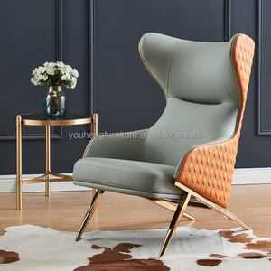 Fabrik angepasste Samt Esszimmers tühle Luxus antiken Holz Rücken Akzent Sessel Leders ofa Stuhl für Wohnzimmer - Product Image 5