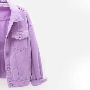 Veste en jean pour hommes confortable de couleur unie 100% coton vêtements décontractés pour l'hiver Streetwear avec logo avant et poches - Product Image 2