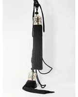 Attache-rideau décorative marocaine en corde à franges, style oriental, faite à la main, tissée à la main, en nickel argenté, vente en gros, garniture à franges douces, 55 cm
