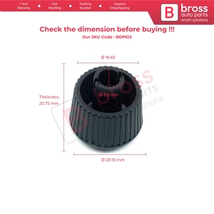 Bouton de réglage du volume du lecteur radio-cassette BDP612 pour CAR300 Blaupunkt 90532620 - Product Image 6