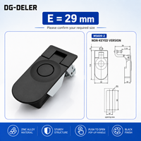 Serrure de porte à clé en alliage de zinc DG-DELER MS609 avec 2 clés, loquet robuste pour armoire, finition noire, verrou à bascule pour boîte à outils