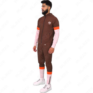 Survêtement sur mesure à bas prix Survêtement d'entraînement pour hommes Ensemble de course à manches longues avec fermeture éclair complète à capuche Jogger - Product Image 2