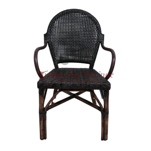Wholesale Black Wash Rattan <b>Dining</b> <b>Chair</b> for Patio Restaurant <b>Dining</b> Room Use - Product Image 1