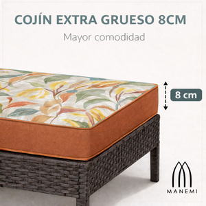 Garden Chair <b>Cushions</b> 120x55x8cm Comfortable Outdoor Pillows & <b>Cushions</b> Lightly Water Repellent Fastening Straps Foam Filling - Product Image 4