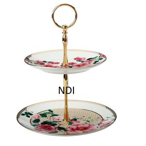 Plato de Pastel de Lujo, Soporte de Pastel de Metal para Fiestas y Celebraciones, Acabado en Níquel, Aluminio Decorativo, Soporte Plegable para Servir Pastel - Product Image 4