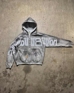 Sudadera con capucha para hombre, ropa de calle, parche bordado con apliques, Vintage, lavado ácido, Sol, se desvanece, Sudadera con capucha desgastada, boxy, recortada, sudaderas con capucha de gran tamaño para hombre - Product Image 5