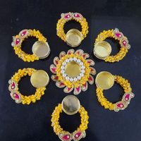 Support de Bougie Chaude en Métal Aluminium Artificiel de Qualité Supérieure pour Décoration Traditionnelle Indienne de Mariage, Diwali, Baptême et Fêtes (Type Rangoli)
