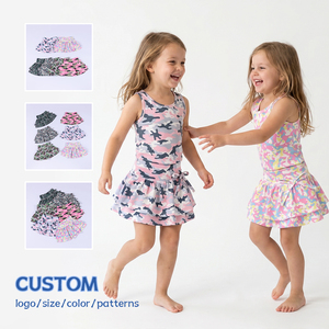 Girls Camo Quick Dry Skirt Girls Summer Printed Skirt in Shorts for <b>Gymnastics</b> Training Custom Logo Fast Shipping - Product Image 1
