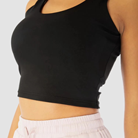 Camisetas de Gimnasio para Mujer 2023, Cuello en V, Sin Mangas, para Yoga, Fitness, Running, de Secado Rápido, con Botones de Encaje, Decoraciones de Cintas y Borlas, Cortas