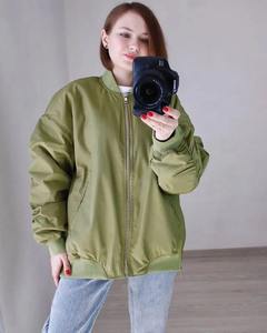 Veste bomber décontractée pour femme, nouvelle collection hiver, col roulé, avec poche zippée, respirante, en tricot, doublure en laine et nylon - Product Image 4