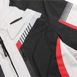 Chaqueta textil de lona personalizada para motocicleta con logotipo frontal de cuello levantado, nuevo equipo de protección para motocicleta al por mayor - Product Image 3