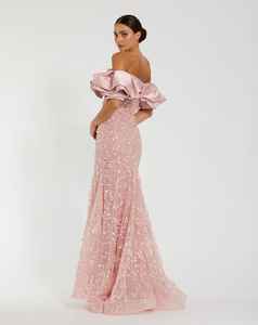 Vestido formal de noche elegante de lujo para mujer hasta el suelo línea A sin mangas bordado de lentejuelas de poliéster antiestático - Product Image 6