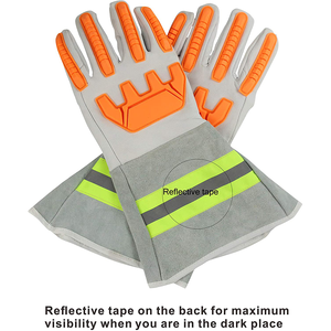 Nouvelle arrivée de gants de soudage en cuir | Manchette longue, gants de travail résistants au feu et de sécurité fabriqués au Pakistan - Product Image 5