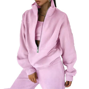 Ensemble décontracté confortable pour femmes, 2 pièces, sweat-shirt en molleton, vêtements de sport, streetwear, lavé, broderie personnalisée, grande taille - Product Image 2