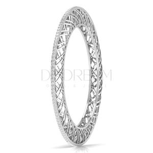 กำไลข้อมือเพชรทรงกลมเงินแท้ 925 ชุบทอง ดีไซน์ทันสมัยสำหรับผู้หญิง ของขวัญสุดเพอร์เฟกต์เพื่อยกระดับสไตล์และความงาม - Product Image 5