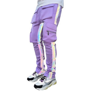 Pantalon de survêtement 100% coton pour hommes, pantalon décontracté et bien ajusté, jambe évasée, poches zippées, poids lourd, vente en gros personnalisé - Product Image 6