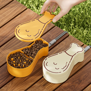 Gobelet de voyage pour animaux de compagnie à double couche portable, distributeur automatique de nourriture et d'eau pour chien, bols en plastique non étanches de 200 ml - Product Image 3