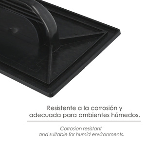 Talocha in Plastica 27 x 18 cm. Mango Redondo Negro Con Alveoli - Product Image 3