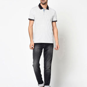 Jersey deportivo para hombre de alta calidad al por mayor 100% algodón color liso manga corta antiarrugas para camisetas logotipo personalizado regular - Product Image 1