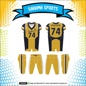 Ensembles en gros d'uniformes de football américain de camouflage d'adultes avec la sublimation faite sur commande de conception pour l'équipe de la jeunesse, - Product Image 4