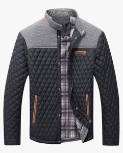 แจ็กเก็ตบุนวมน้ำหนักเบาของผู้ชายเสื้อแจ็คเก็ตผ้าบุเพชรสำหรับฤดูหนาวออกแบบเองได้เปลือกโพลีเอสเตอร์แบบลำลองพร้อมกระดุมที่ปิด - Product Image 1