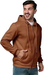 Sudaderas con capucha informales de invierno para hombre, forro polar de poliéster/algodón de Color sólido, ajuste Regular con diseño de bolsillo, transpirable, ecológico, de secado rápido - Product Image 6