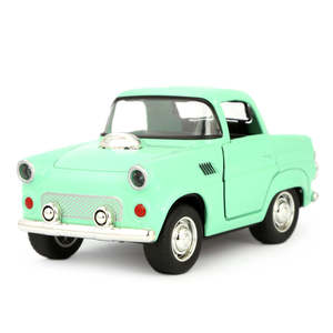 Voiture en métal à friction - Cyan - Product Image 1