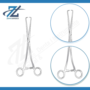 Schroeder Uterine Vulsellum Forcep 1-1 teeth 229mm <b>long</b> Surgical Stainless Steel Instruments Manufacturer in Pakistan - Product Image 3