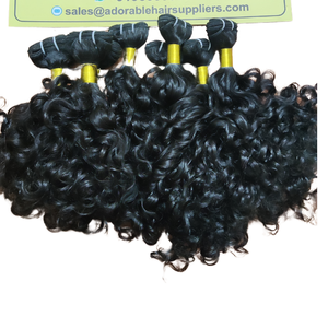 Vente en gros d'extensions de cheveux vierges 100% naturels 10-36 pouces cuticules de temple indien bruts cheveux alignés options bouclées raides simples - Product Image 2