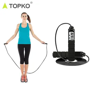 TOPKO Men Women Kids Counter Workout Jumping Rope with Ball Home Gym Fitness Exercise Adjustable Length Skipping Rope