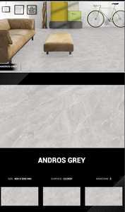 Azulejos de diseño moderno de 600*1200mm y suelo antideslizante, ladrillos interiores baratos de 9mm de espesor para baño, sala de estar, casa - Product Image 2