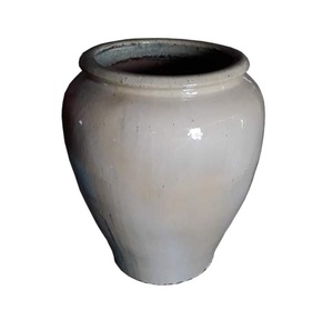 [Leo Nguyen Le] - Vente en gros de pots de fleurs en céramique émaillée ronds/pots de plantation pour jardin extérieur en provenance du Vietnam - Product Image 1