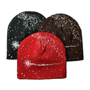 หมวกบีนนี่ผ้าแจ็คการ์ดคุณภาพสูงยูนิเซ็กซ์หมวกถักแบบไม่มีกระดุมข้อมือพิมพ์ลายทั้งตัวสำหรับผู้ใหญ่แบบลำลองเดินทางกลางแจ้งปัก3D - Product Image 3