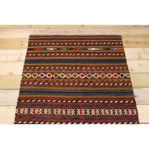 Tapis turc vintage 3,1 x 7,7 pieds, tapis d'appoint, tapis en laine rouge - Product Image 3