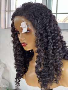 Burmese Curly <b>Wigs</b> <b>Human</b> <b>Hair</b> <b>Wigs</b> Lace Closure <b>Human</b> <b>Hair</b> <b>Wig</b> - Product Image 3