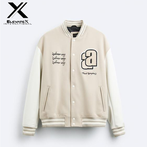 Chaqueta Varsity de Béisbol Premium para Hombre con Letras Bordadas, Personalizada, de Alta Gama, Tejido Fino, Transpirable, Ecológica para Invierno - Product Image 1