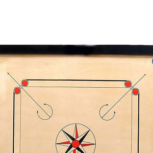 Planche de carrom en contreplaqué de tourament professionnel de haute taille avec pièce en bois et percuteur pour les sports et le divertissement - Product Image 1