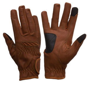 Gants d'équitation unisexes toutes saisons en cuir respirant, design à doigts complets, fermeture à cordon, couleur personnalisable, protection intégrale - Product Image 6