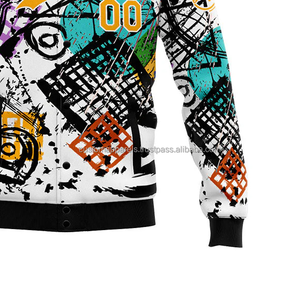 Veste universitaire pour hommes personnalisée lettres audacieuses col montant logo de broderie sur le devant 100% laine respirant coupe-vent équipe de MCACVJ-228 - Product Image 6