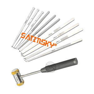 Ciseau à os, couteau à os, ciseau à os à pointe fine, protection gauche, protection droite, double tête de protection, fabriqué en acier AISI 420 - Product Image 1