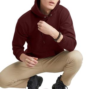 Pull-over à capuche en coton mélangé à coupe ample pour hommes, tissu polaire à motif brodé personnalisé personnalisable fabriqué en usine - Product Image 3