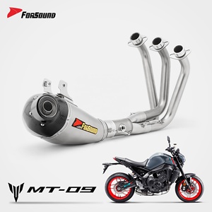 Sistema de Escape para Motocicleta de Fibra de Carbono, Precio de Fábrica Forsound, Sistema Completo para Yamaha <span class=keywords><strong>MT09</strong></span> FZ09 2014-2020 - Product Image 1