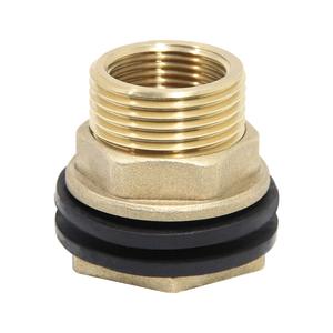 Raccords de réservoir de cloison filetés en laiton BSP adaptateur mâle 3/8 connecteur mâle de 1/2 pouces avec rondelle pour tuyau d'eau et plomberie - Product Image 6