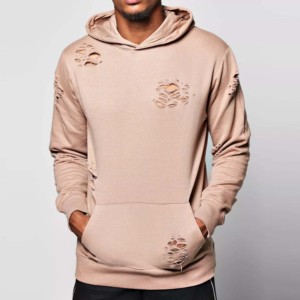 Manufacturer Custom Vintage Distressed Embroidery Patch 100% Cotton Fleece Waterproof Windproof Winter Men Pullover <b>Hoodies</b> - Product Image 6