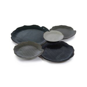 Plato de Servir Luna de Oro Esmaltado con Perlas Hecho a Mano, Plato de Dulces de Alta Gama en Forma de Estrella, Plato de Aperitivos Pulido para Regalos Navideños - Product Image 5