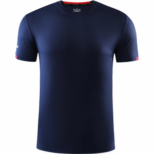 Camiseta de gimnasio de verano, camiseta de secado rápido con estampado personalizado, técnica de lavado ácido bordado, de manga corta Camiseta deportiva, Letra de Fitness - Product Image 2
