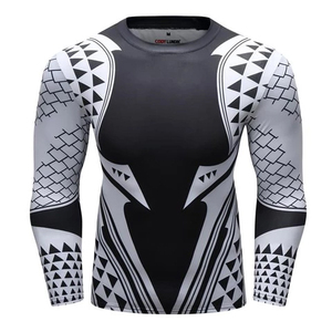 Chemises de Compression à manches longues pour hommes, protection contre les éruptions cutanées à séchage rapide, Rashguard MMA, protection contre les éruptions cutanées par Sublimation personnalisée - Product Image 3
