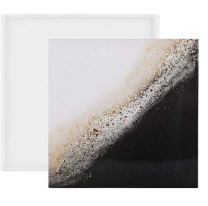 Meilleure vente plateau de service et résine de marbre avec design arrondi plateau de service alimentaire décoratif fait à la main - Product Image 3